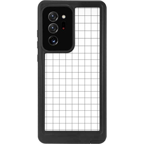 White Grid Galaxy Note20 Ultra 5G Waterproof Case